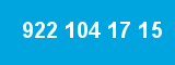 922 104 17 15 922 104 17 15